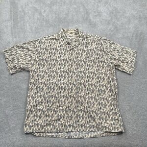 VTG Campia Moda Button UP Short Sleeve Men's Shirt Size XL MultiColor Geometric